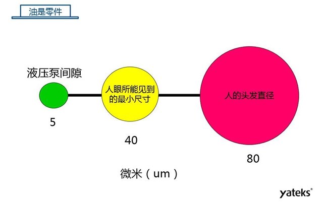 如圖所示是機(jī)械設(shè)備液壓泵間隙、人眼所能見到的最小尺寸、人的頭發(fā)直徑三者之間的對(duì)比圖